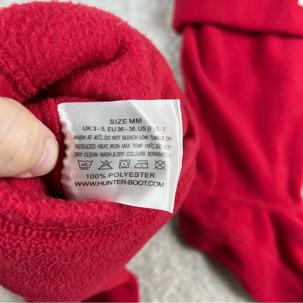 Hunter Military Red Fleece Boot Socks Lining Medium Sizes 5-7‎